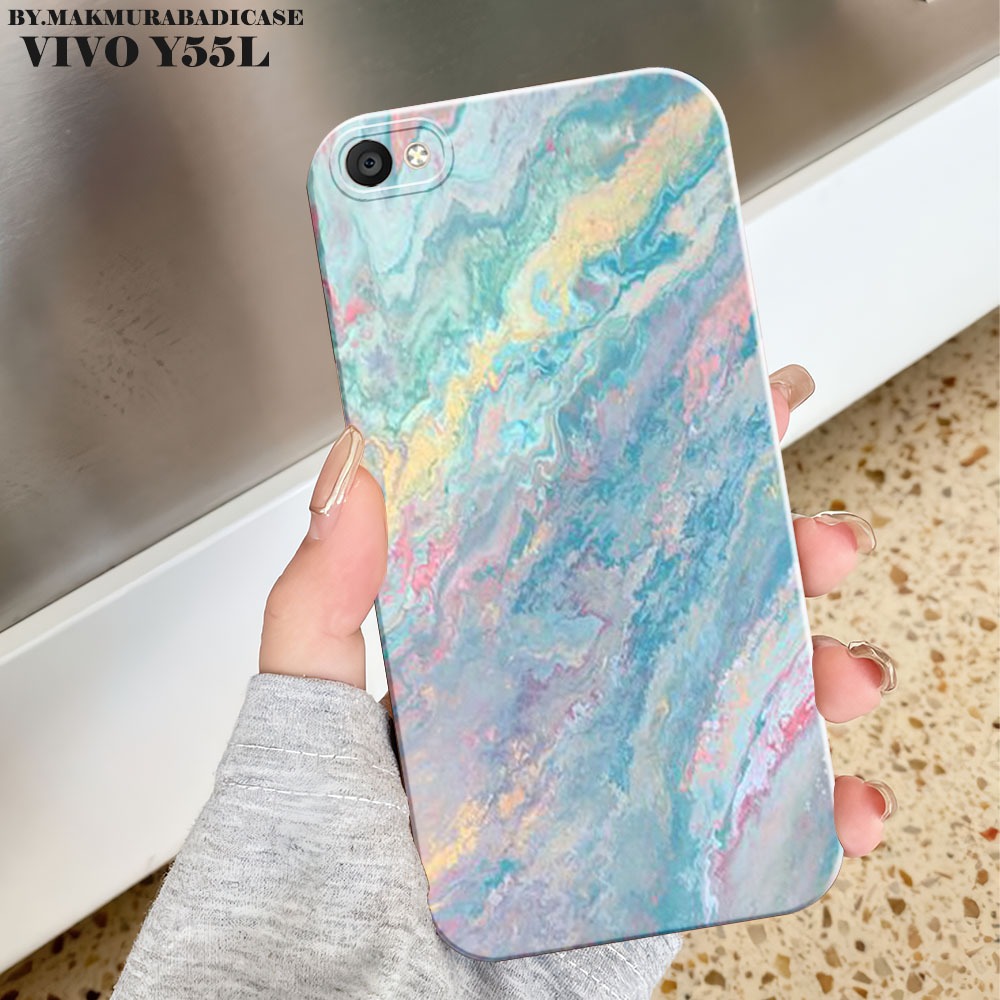 Case HP  Vivo Y55 - Y55S - Y55L - Softcase Silikon TPU - Lentur - Casing HP Motif Abstrak Aesthetic