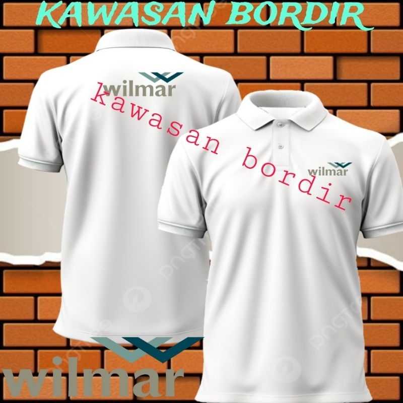 polo shirt Wilmar kaos Wilmar baju Wilmar seragam Wilmar full bordir..