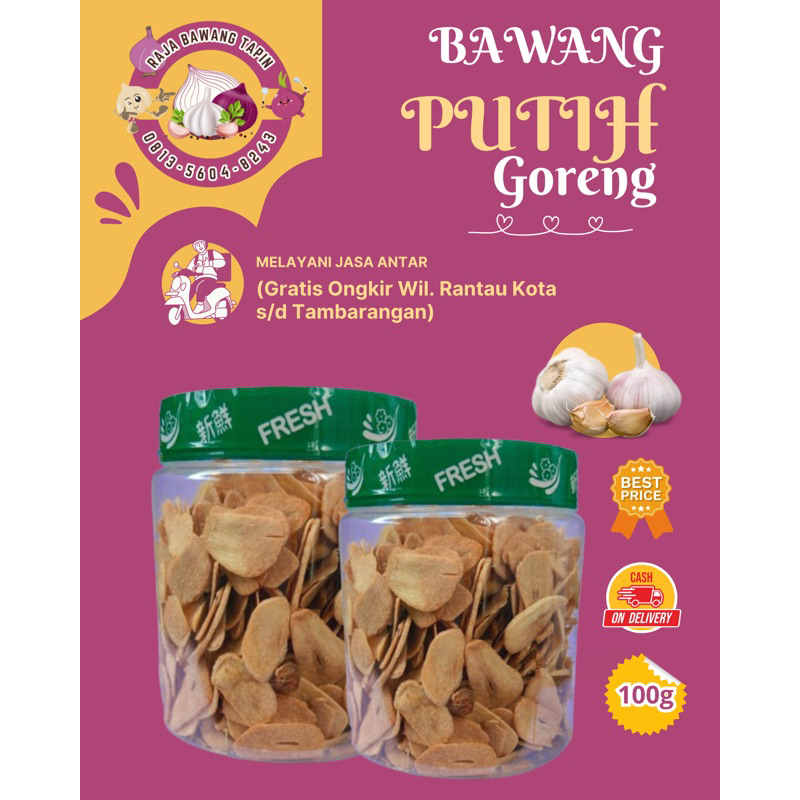 

Bawang Putih Goreng Original (Tidak Pakai Tepung) 100% Bawang Putih