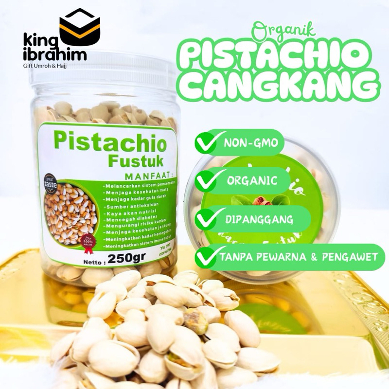 

Kacang Pistachio Cangkang Fustuk | Kacang Ketawa Camilan Arab | 250 gram
