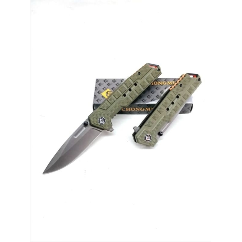 Pisau Lipat Tactical CHONGMING – Pisau Outdoor Lipat Survival Army Model Taktikal