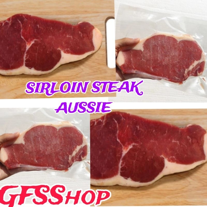 

Kode C. Sirloin Steak AUS Daging Has Luar