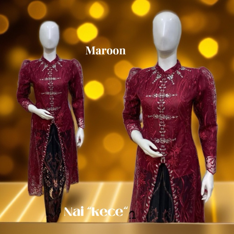 Kebaya Modern Tunik Pesta Kondangan Tulle Bordir Payet Mewah Terbaru//Kebaya Modern Wisuda Tunik Tul