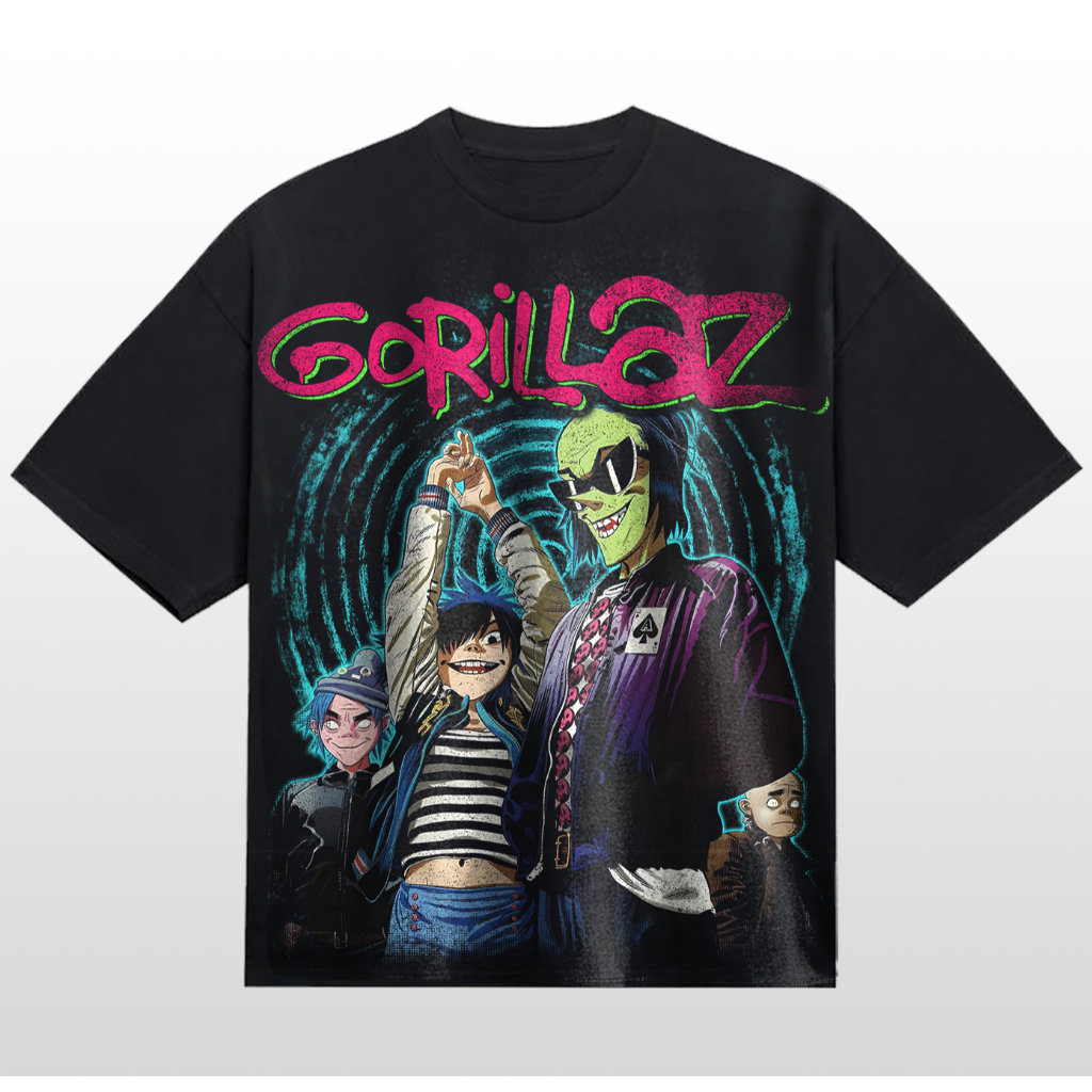 Kaos Gorillaz kaos band GORILLAZ kaos OVERSIZE GORILLAZ - Treasure Merch