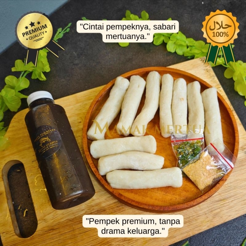 

Pempek Mamak Mertua | paket ipar julid 10 pempek kecil mix + Cuko + cabe + Ebi
