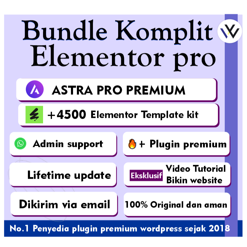 Bundle Elementor pro + Astra Pro + Elementor addons + 2500 Template elementor premium.