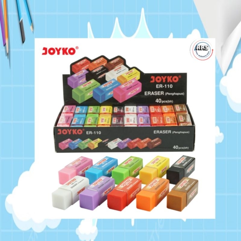 

PENGHAPUS PENSIL JOYKO WARNA WARNI ER-110 KECIL PER 6 PCS ( 6 BIJI)