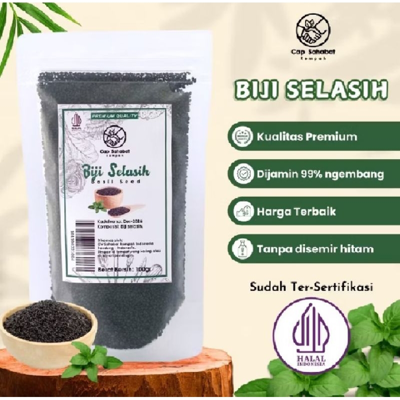 

100 gram Basil Seed/ Biji Selasih Besar dan Bersih/ 100 persen Premium
