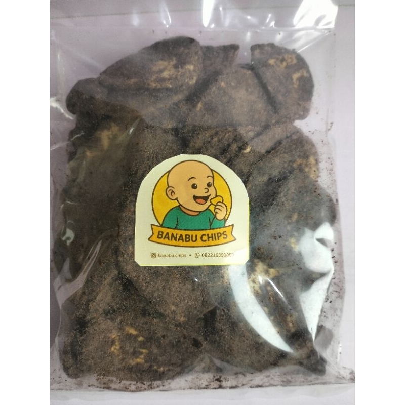 

BANABU CHIPS - Keripik Pisang Coklat Khas Lampung 200 gram| Camilan Renyah Manis Lumer