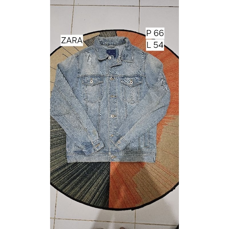 zara man trucker denim jacket