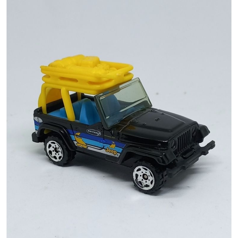 matchbox jeep wrangler camper 1998 black 50 year anniversary loose diecast (t)