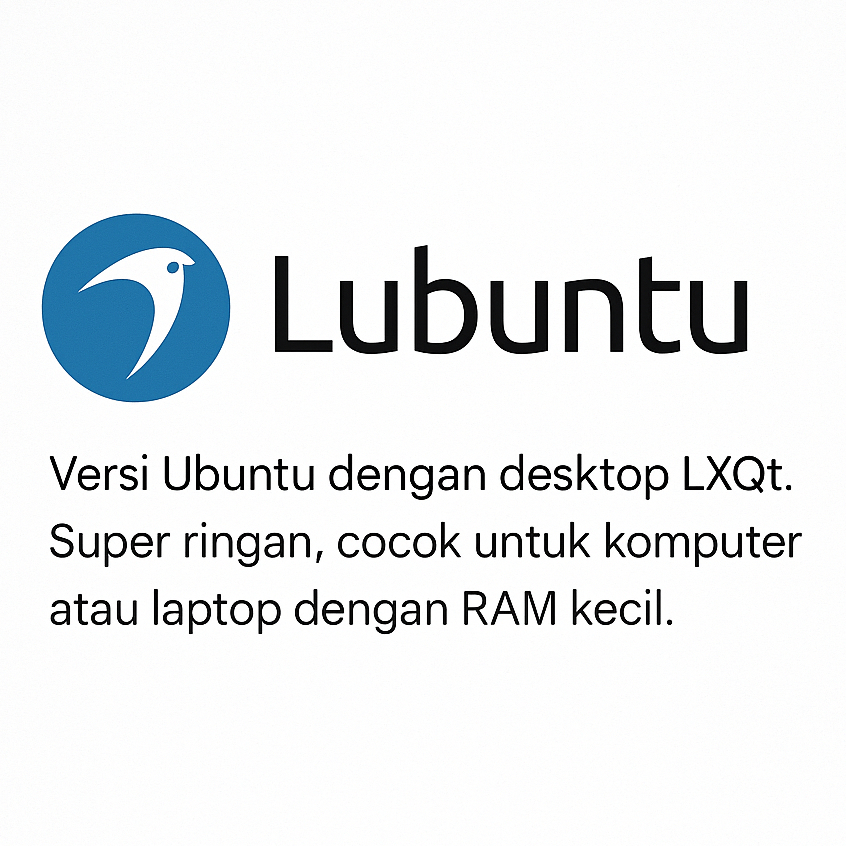 DVD Installer Linux Lubuntu 64-bit BIOS UEFI Distro Ringan Hemat RAM Cocok Laptop PC Lama