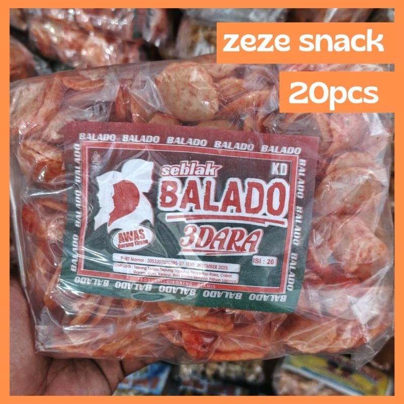 

Zeze Snack Camilan Kripik Pedas Seblak Balado 3dara 20pcs