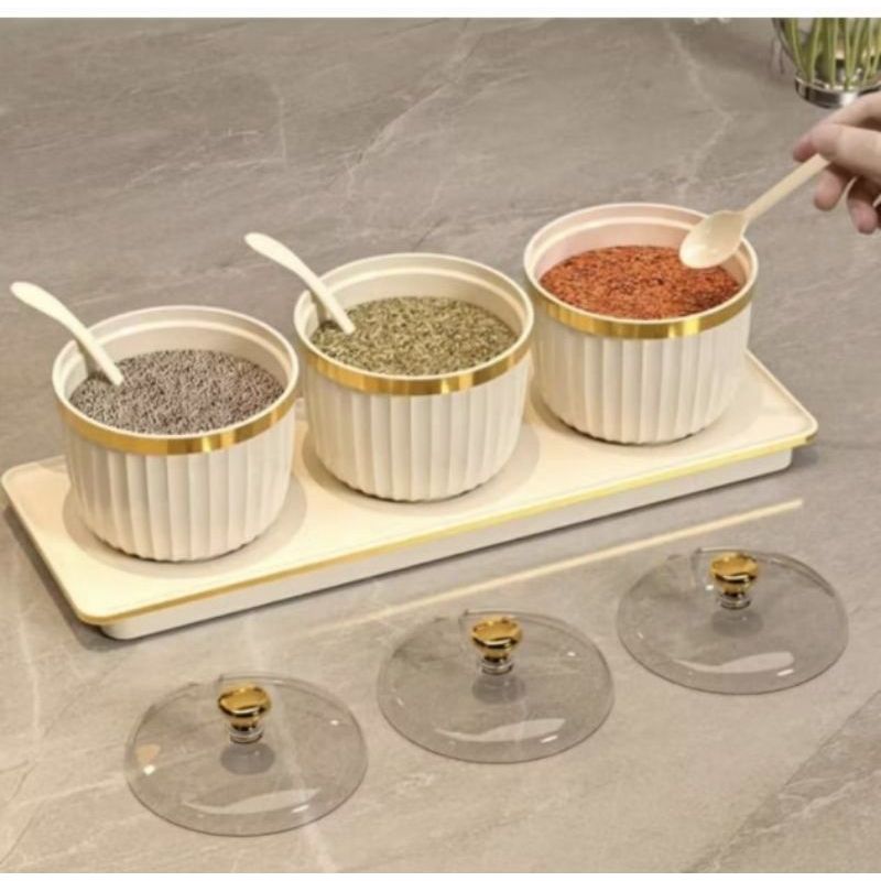 Tempat bumbu dapur mewah/Tempat bumbu dapur serbaguna/Tempat bumbu dapur estetik