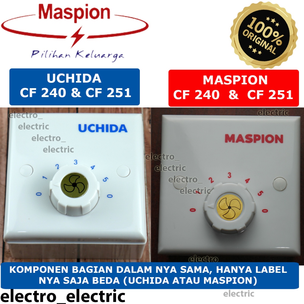 Maspion Uchida - Saklar Switch Kipas Angin Uchida Maspion CF 240 - CF 251 - Switch Box Saklar Putar 