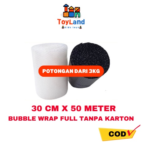 

BUBBLE WRAP ROLL 3CM X 5METER HITAM BENING TEBAL
