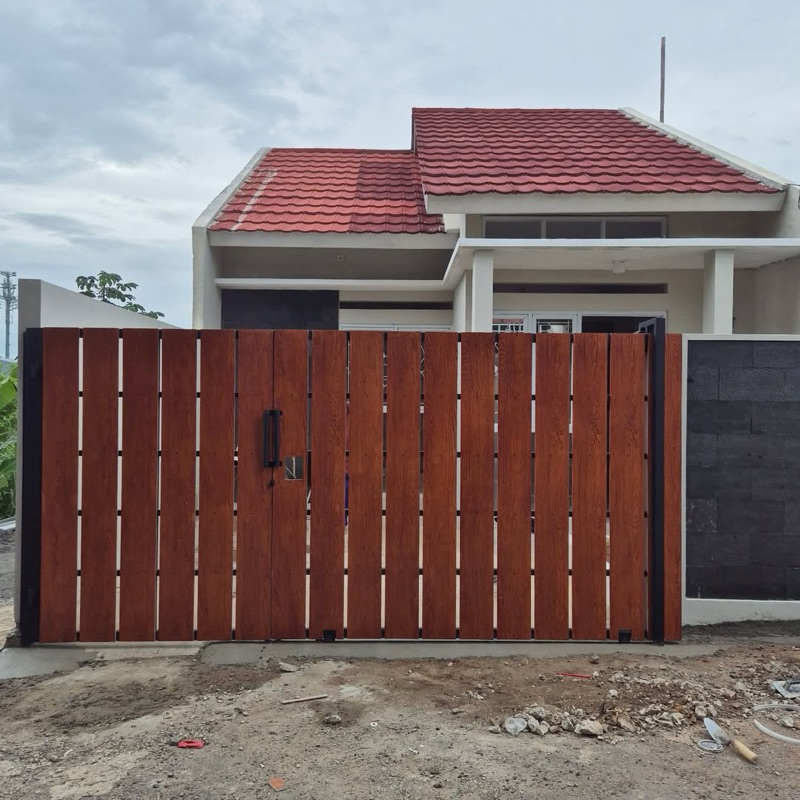 Pintu Pagar Motif Full GRC board Harga Terjangkai Berkualitas