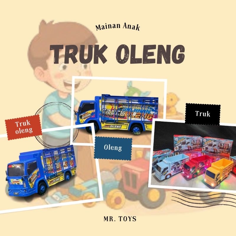 Miniatur TRUK OLENG mainan anak cowok /truk oleng Basuri Full VARIASI lampu dan musik