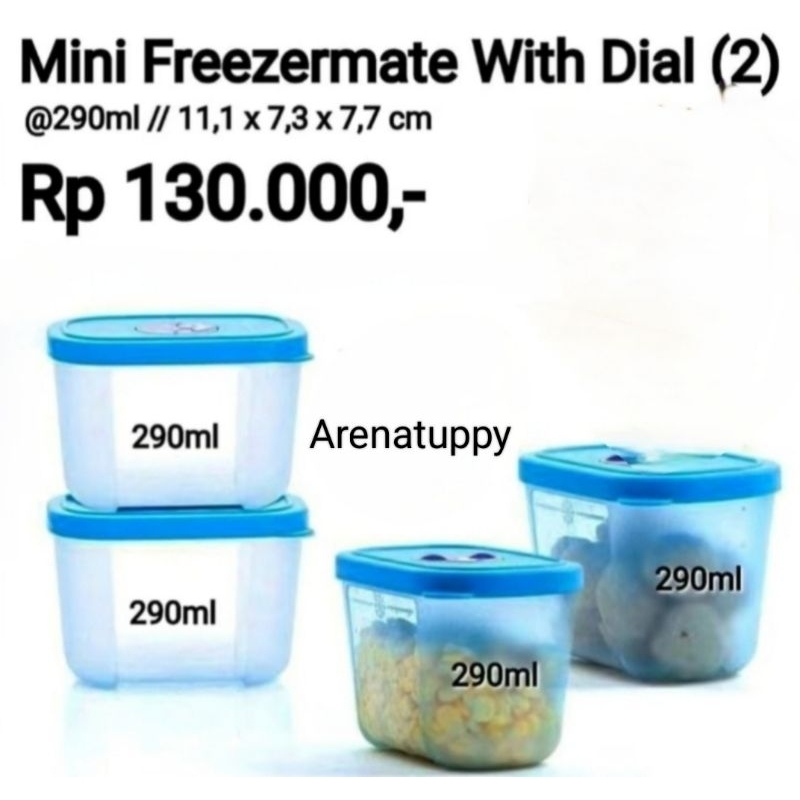 ORI TUPPERWARE MINI FREEZERMATER UK.290ml/MINI SQUARE 250ml 1pcs/Petite square 110ml/petite fiesta