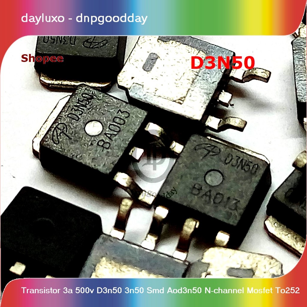 transistor 3a 500v d3n50 3n50 smd aod3n50 n-channel mosfet to252