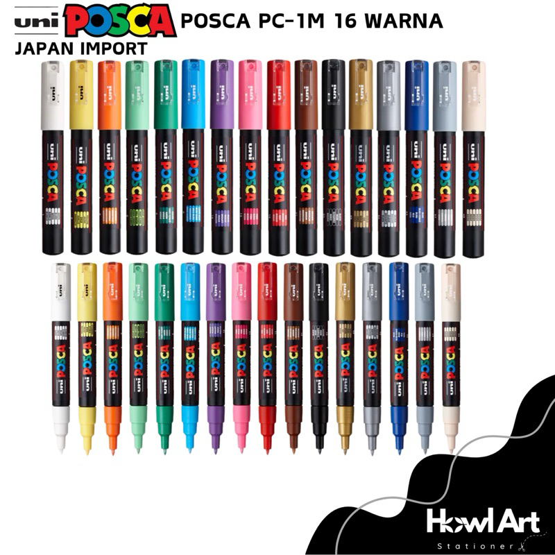 

UNI Posca PC-1M 16 Colour Paint Acrylic Marker Japan Import