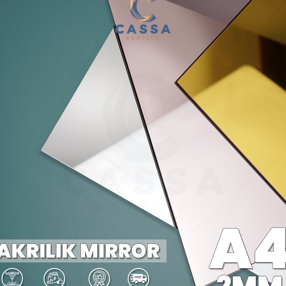 

Akrilik Lembaran Mirror A4 2mm Acrylic Sheet Gold Silver Rose Gold Merah Biru Lembaran Akrilik Kaca