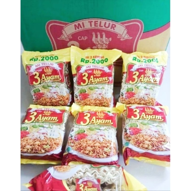 

MIE TELUR 3 AYAM MIE KERING 110 gr x 24 Pcs