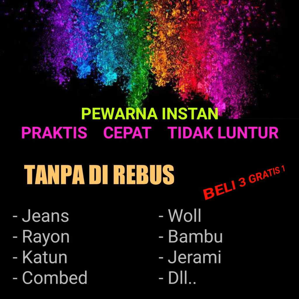 Pewarna instan tanpa direbus tanpa air panas Pewarna Jeans kain Baju Pakaian Pewarna bambu jerami Pe