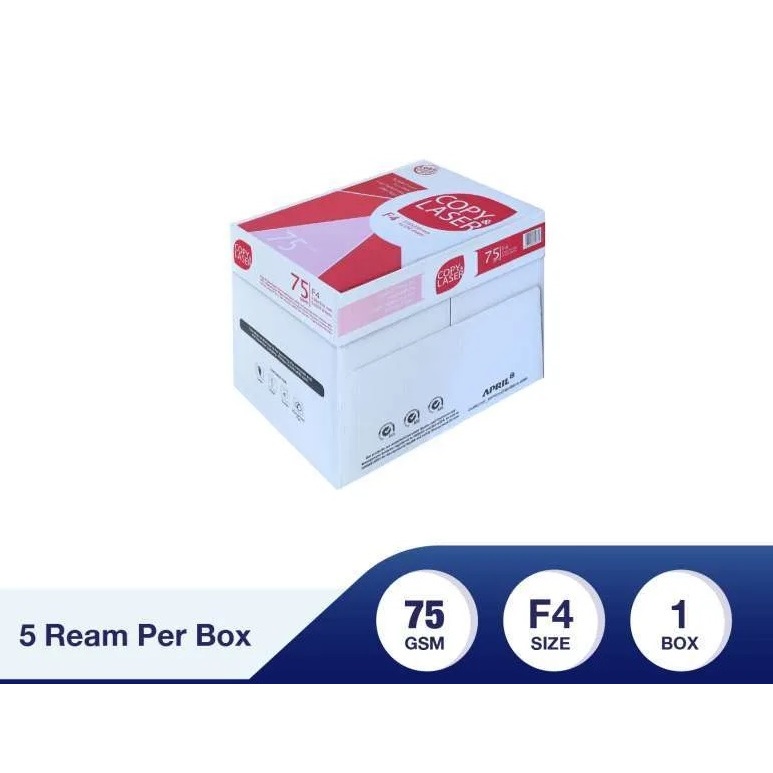 

(DUS/5RIM) Kertas HVS F4 75 Gsm / Kertas HVS F4 ( 1 BOX ) COPY & LASER