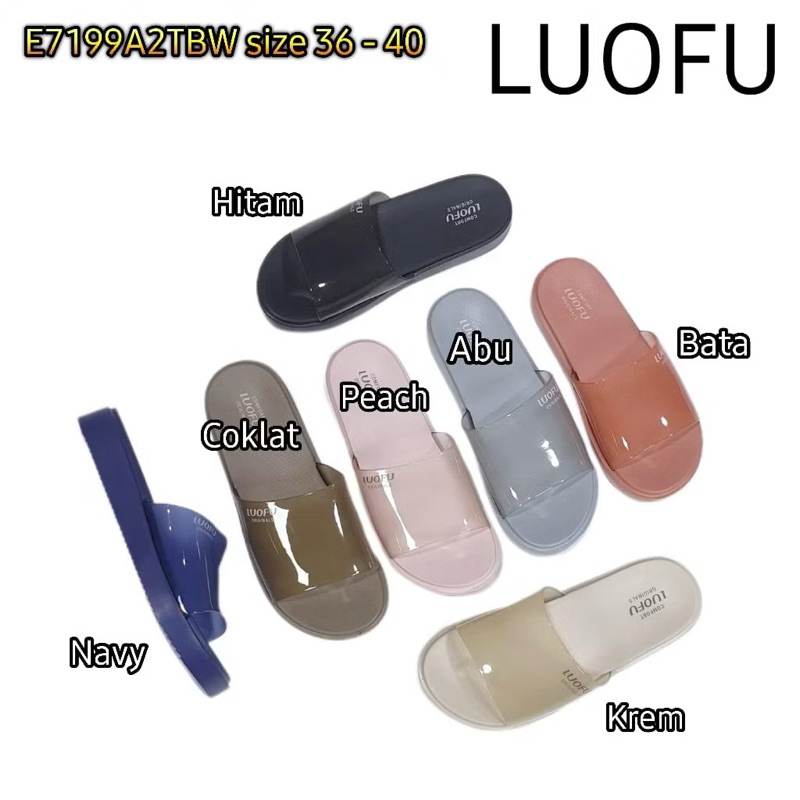Sandal Selop Karet wanita Luofu - E7199