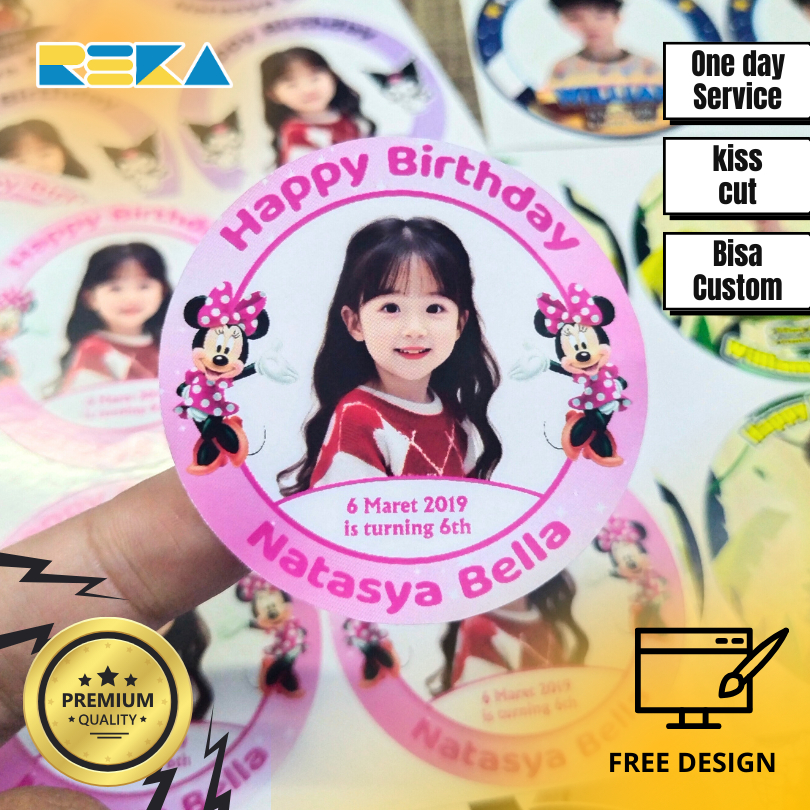 

Sticker Bulat Ulang Tahun Anak Stiker Ultah Free Design Template Birthday Chromo Murah perlembar