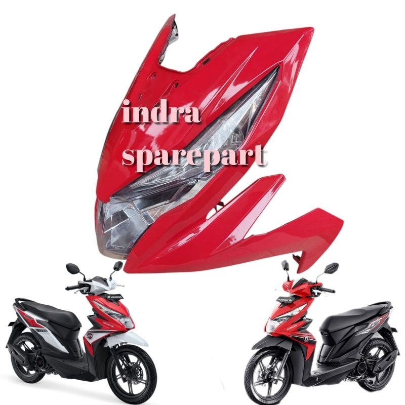 Full Set Tameng Body Depan Beat ECO 2016-2019 Merah