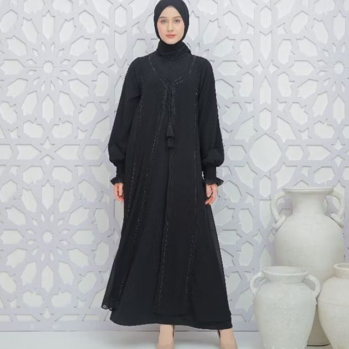 ELESA ABAYA | Abaya arab hitam abaya putih abaya Turkey gamis hitam putih abaya umroh haji