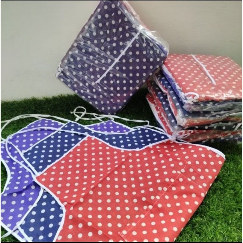 CELEMEK MASAK / CELEMEK KAIN / CELEMEK MASAK MOTIF POLKADOT / APRON MASAK