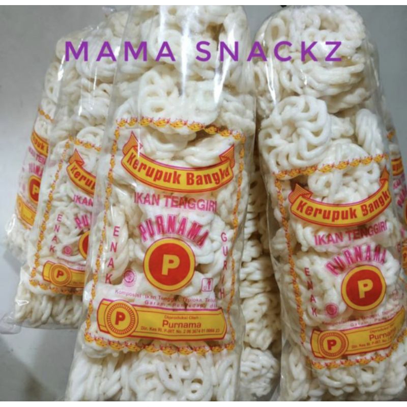 

Kwrupuk Bangka Purnama Ikan Tenggiri Jumbo/Kemplang Bangka