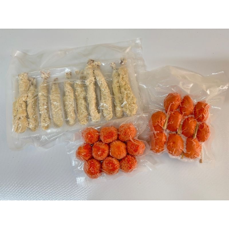

PAKET 3Pack Kaki Naga Ebi Furai dan Chicken Cheese Ball Frozen Food