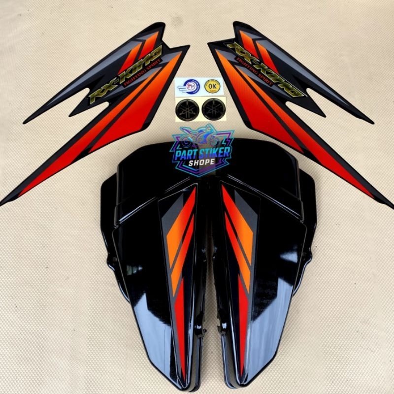 COVER BOK AKI RX KING HITAM FULLSET STRIPING 2002 HITAM OREN TEPONG AKI RX KING HITAM BOK AKI RX KIN