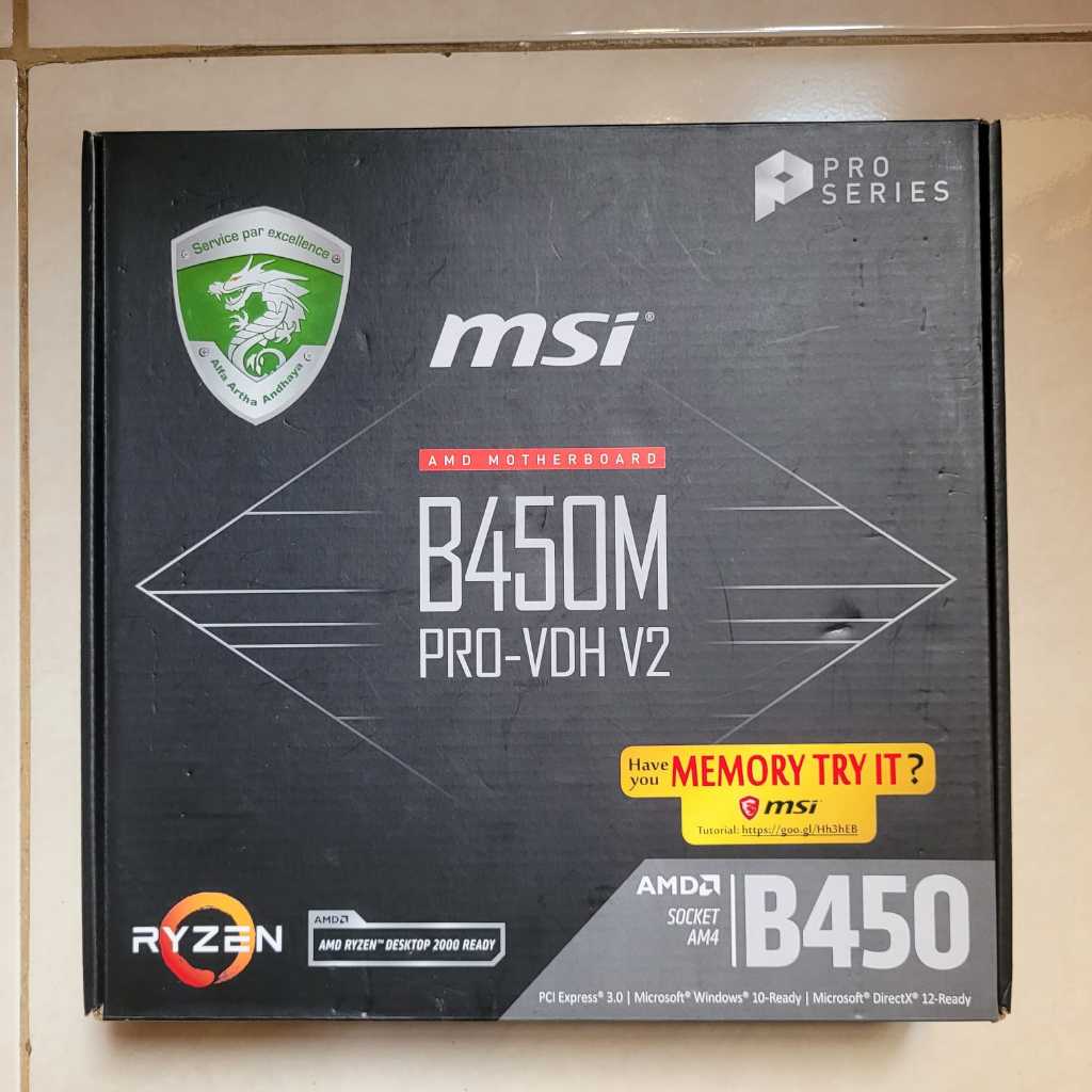 Motherboard MSI B450M Pro-VDH V2 [SECOND/BEKAS]
