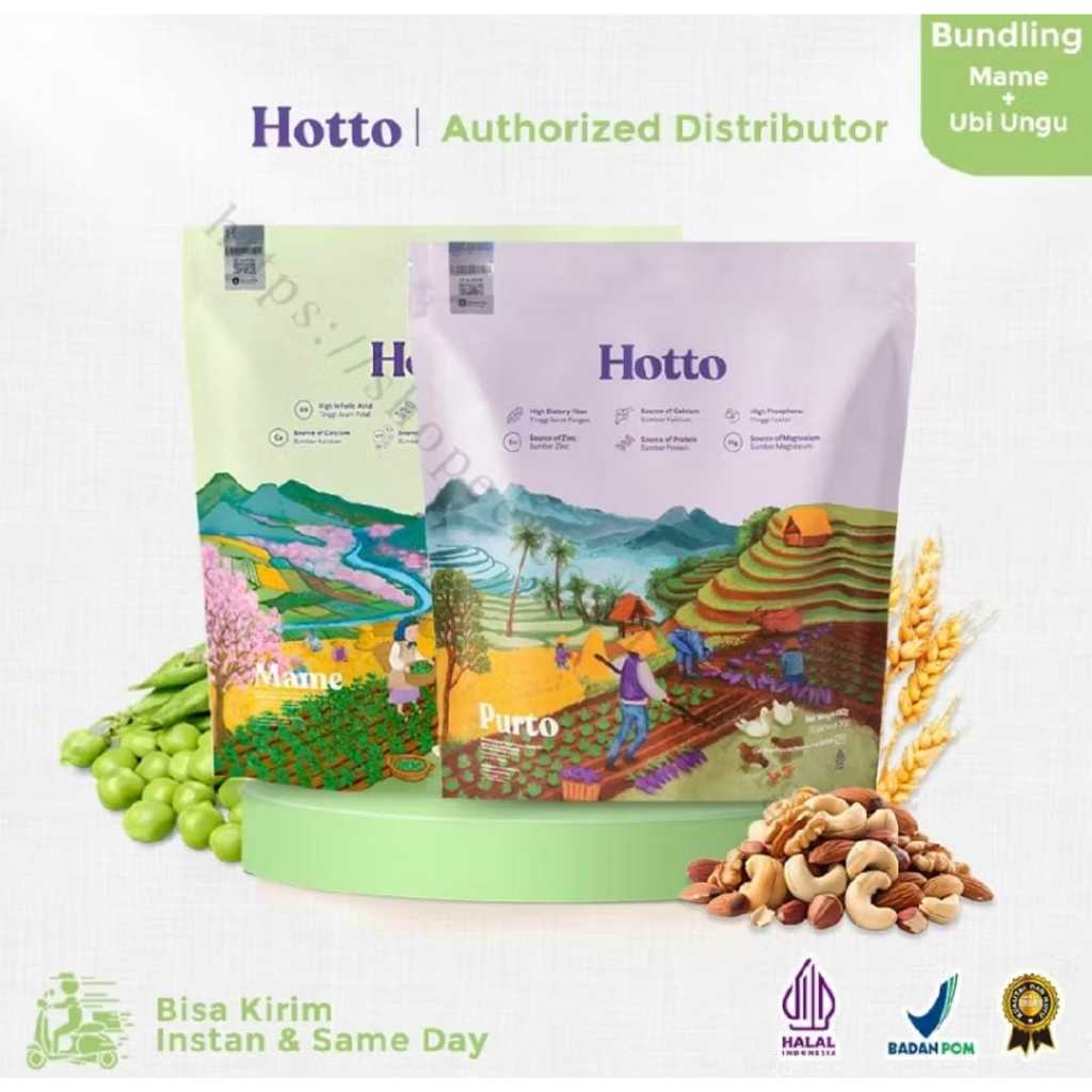 

[POUCH BESAR] HOTTO PURTO | MAME Oat | Sereal Sehat Mencegah Maag & Gerd