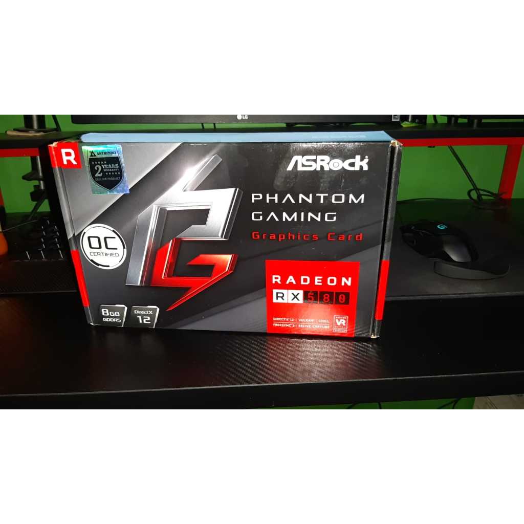 VGA ASRock RX 580 8G Phantom Gaming D OC [SECOND/BEKAS]