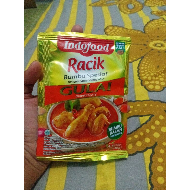 

Indofood Racik Bumbu Spesial Gulai Oriental Curry Instan 45g Kuah Masakan Ramen Basah Siap Pakai