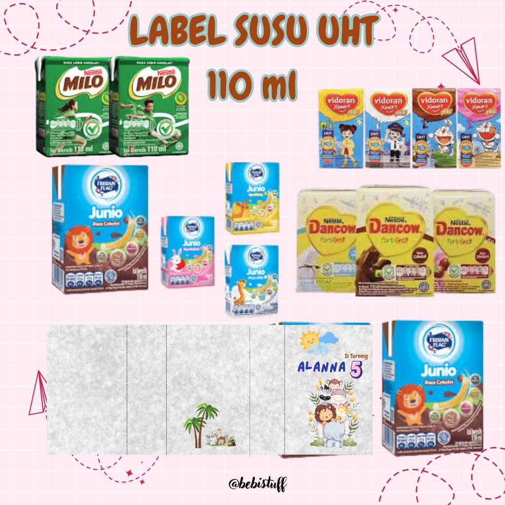 

STIKER LABEL SUSU ULANG TAHUN LABEL SUSU UHT KOTAK - LABEL BOTOL - LABEL POCKY