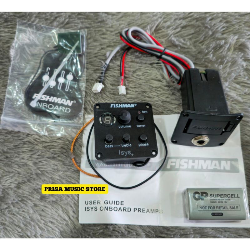 Preamp Fishman Isys Plus - Fishman Isys + - Preamp Gitar Akustik