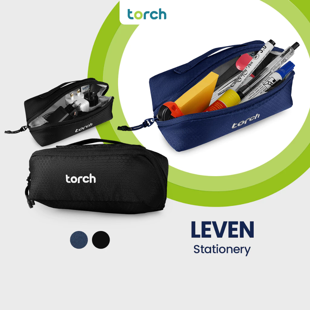 

TORCH Leven Pouch Travel Make Up Alat Tulis Tempat Pensil Anti Noda