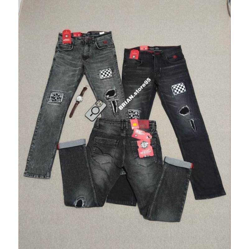 CELANA JEANS PANJANG PRIA SOBEK RUCAS/ CELANA JEANS OXY SHOX/ CELANA RUCAS STCIK BALIK/ CELANA JEANS