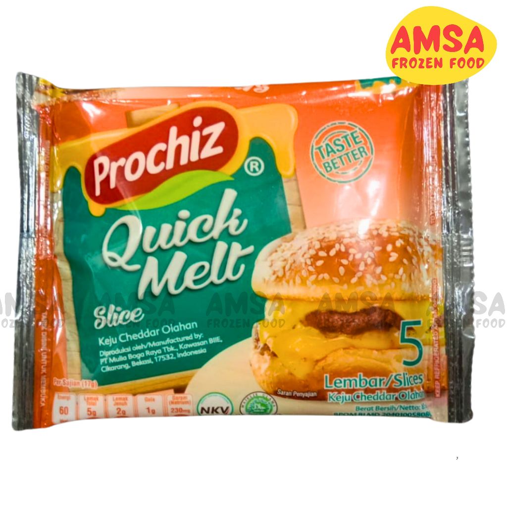 

Keju PROCHIZ Quick Melt Slice 5’s 85 GR