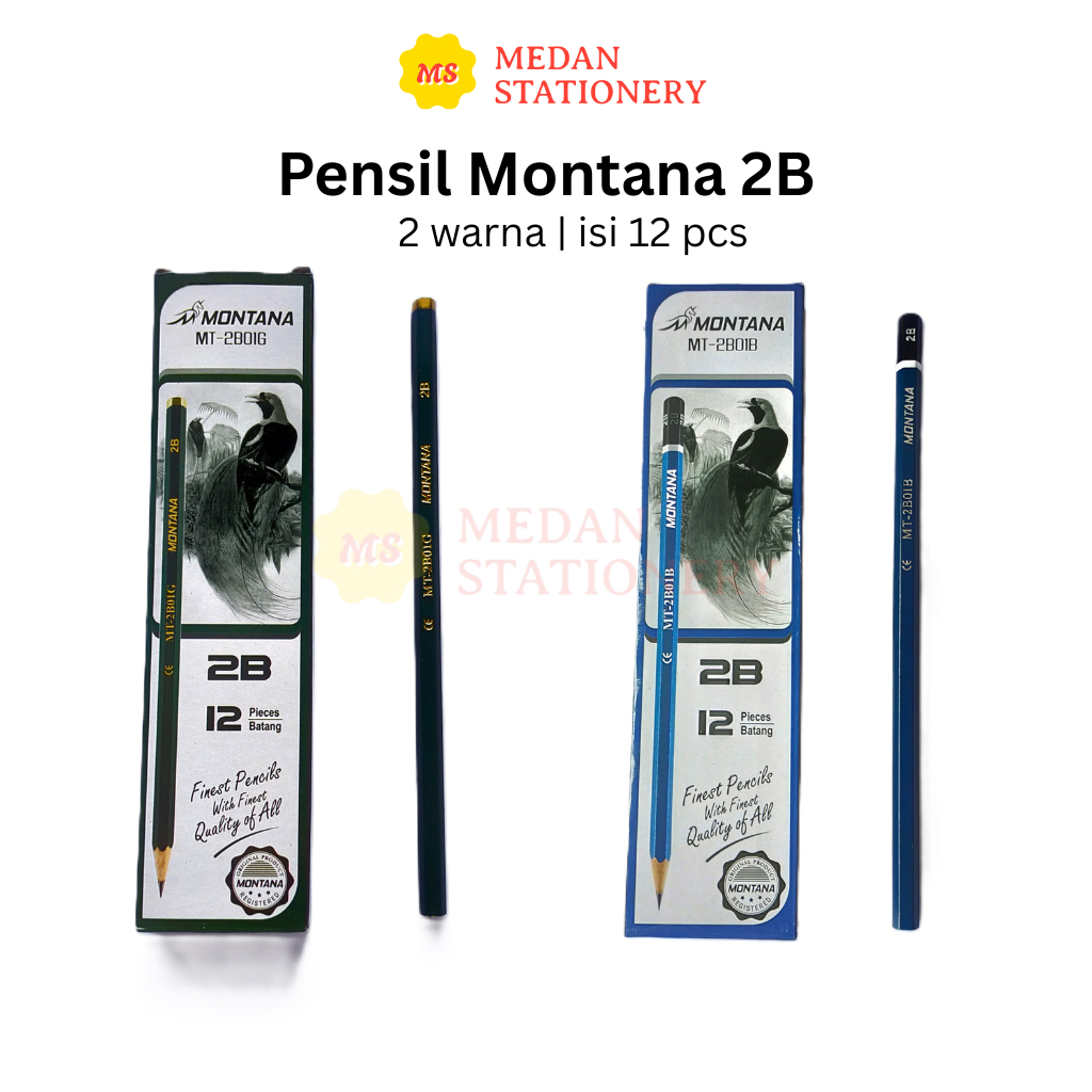 

PENSIL KAYU MURAH MONTANA 2B PER BOX ISI 12 PCS