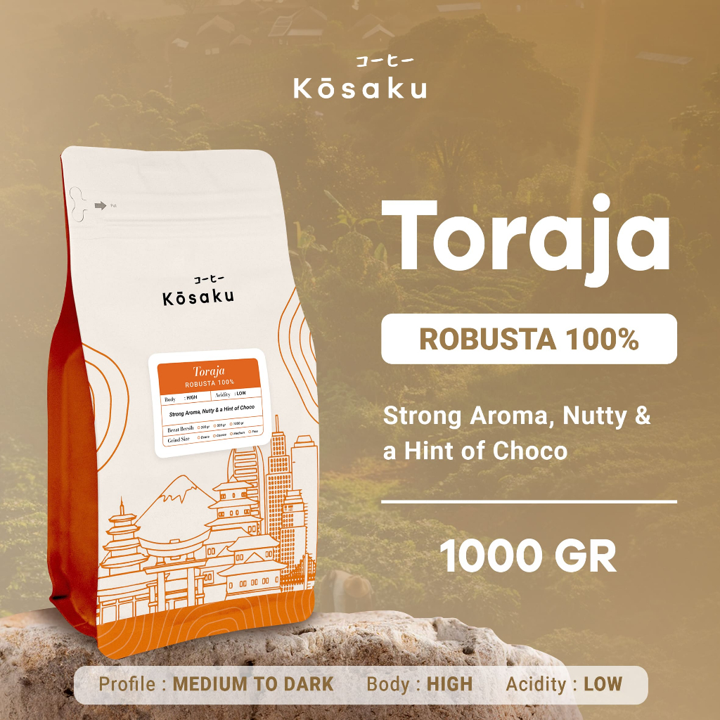 

Biji Kopi Bubuk Robusta Toraja Robusta 100% Coffee Beans 1 kg – Kosaku Roaster