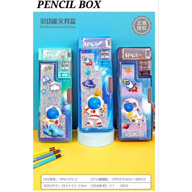 

Kotak pencil springkle astronot/ tempat pensil astronot/pencil case magnet/ tempat pensil mainan bola-bola