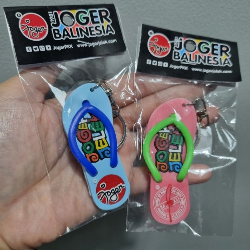 gantungan kunci sendal joger, gantungan kunci kata-kata joger bali RANDOM | keychain sendal joger ol